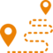 An- / und Abfahrt Icon Route